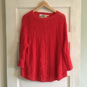 Lightweight cable knit sweater